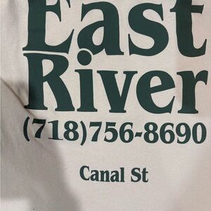 Jack And Jones East River Cream and Green Men's Shirt Size Large